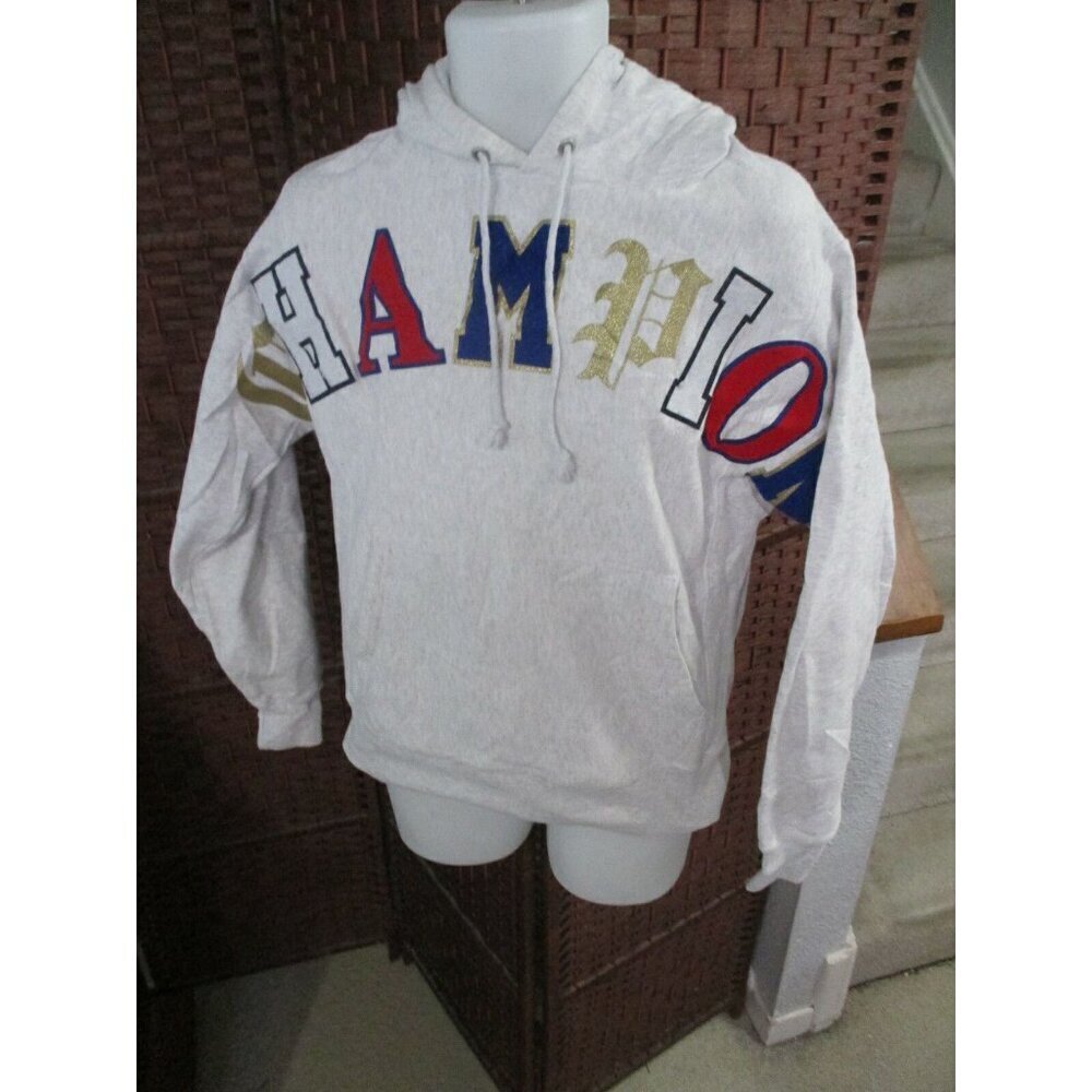 Champion Reverse Weave Spell Out Hoodie Sweatshirt Adult Small Multi Color